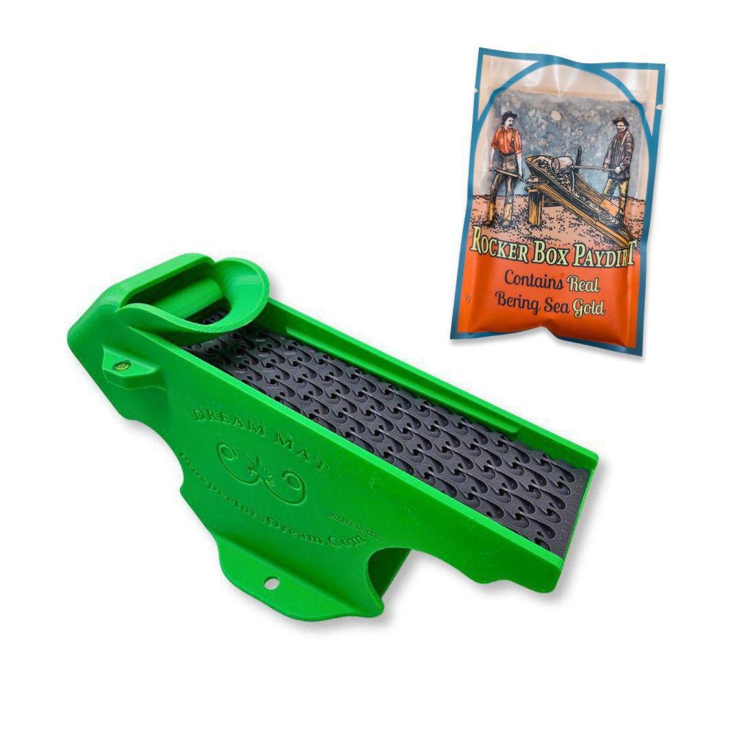 Dream Mat - Gold Clean Up Buddy Kit + Bering Sea Paydirt - Gold Mining Equipment - Prospectors Dream