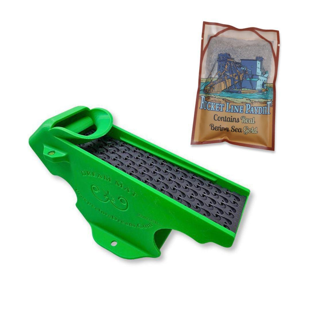 Dream Mat - Gold Clean Up Buddy Kit + Bering Sea Paydirt - Gold Mining Equipment - Prospectors Dream