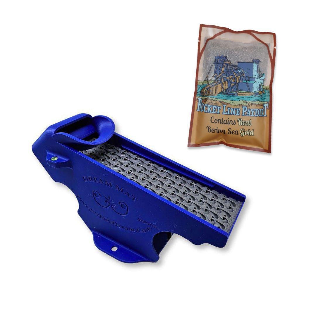 Dream Mat - Gold Clean Up Buddy Kit + Bering Sea Paydirt - Gold Mining Equipment - Prospectors Dream