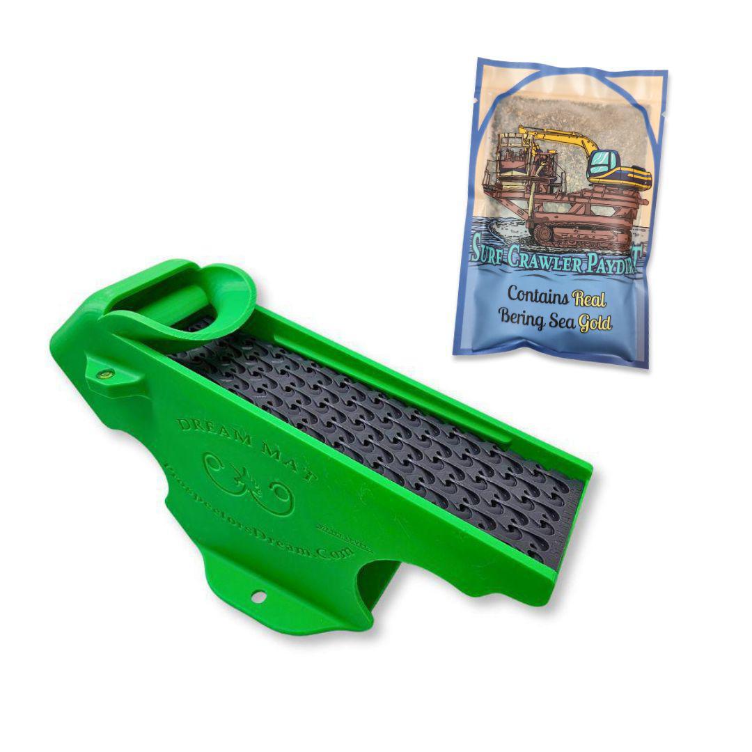 Dream Mat - Gold Clean Up Buddy Kit + Bering Sea Paydirt - Gold Mining Equipment - Prospectors Dream