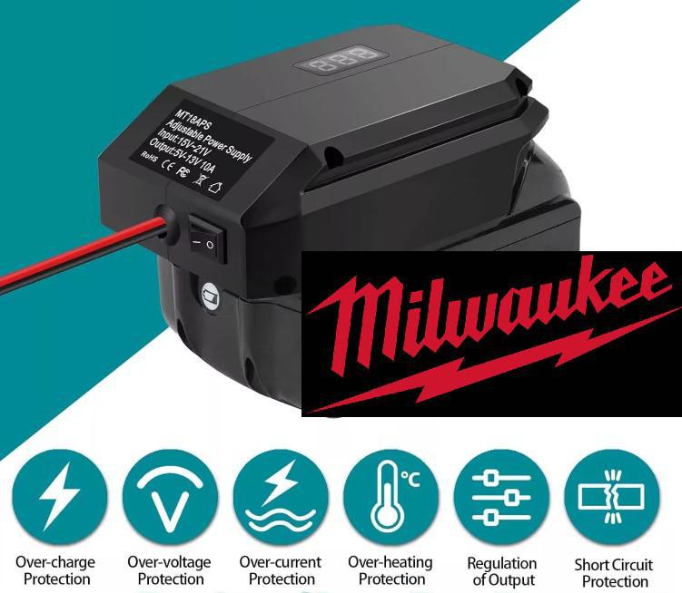 Dream Mat 20V-12V Step Down Converter for Dewalt, Milwaukee, Makita