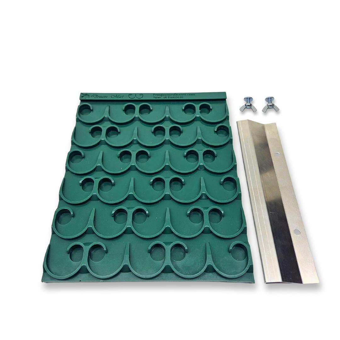 Modular Sluice Mats (8x12 End Trim) | Dream Mat | Interchangeable Gold Recovery Sections w/ Clamp