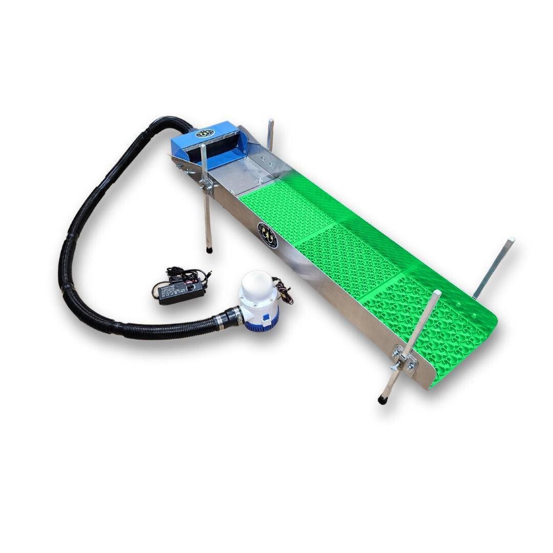 Dream Mat - 10X47 Power Sluice Box Kit with Dream Mat + 18" leg Kit | Gold Prospecting Equipment - Gold Highbanker - Prospectors Dream