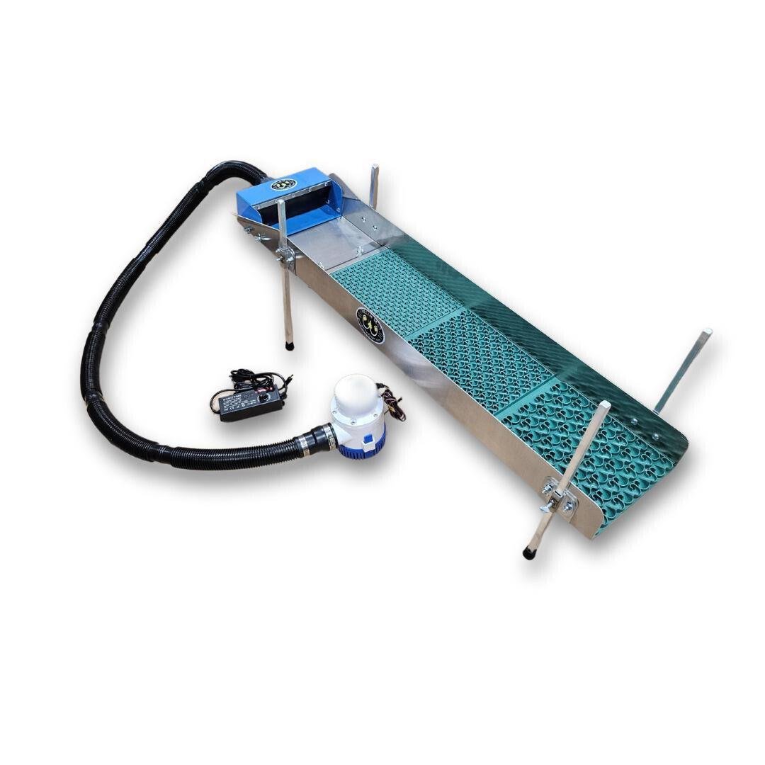 Dream Mat - 10X47 Power Sluice Box Kit with Dream Mat + 18" leg Kit | Gold Prospecting Equipment - Gold Highbanker - Prospectors Dream