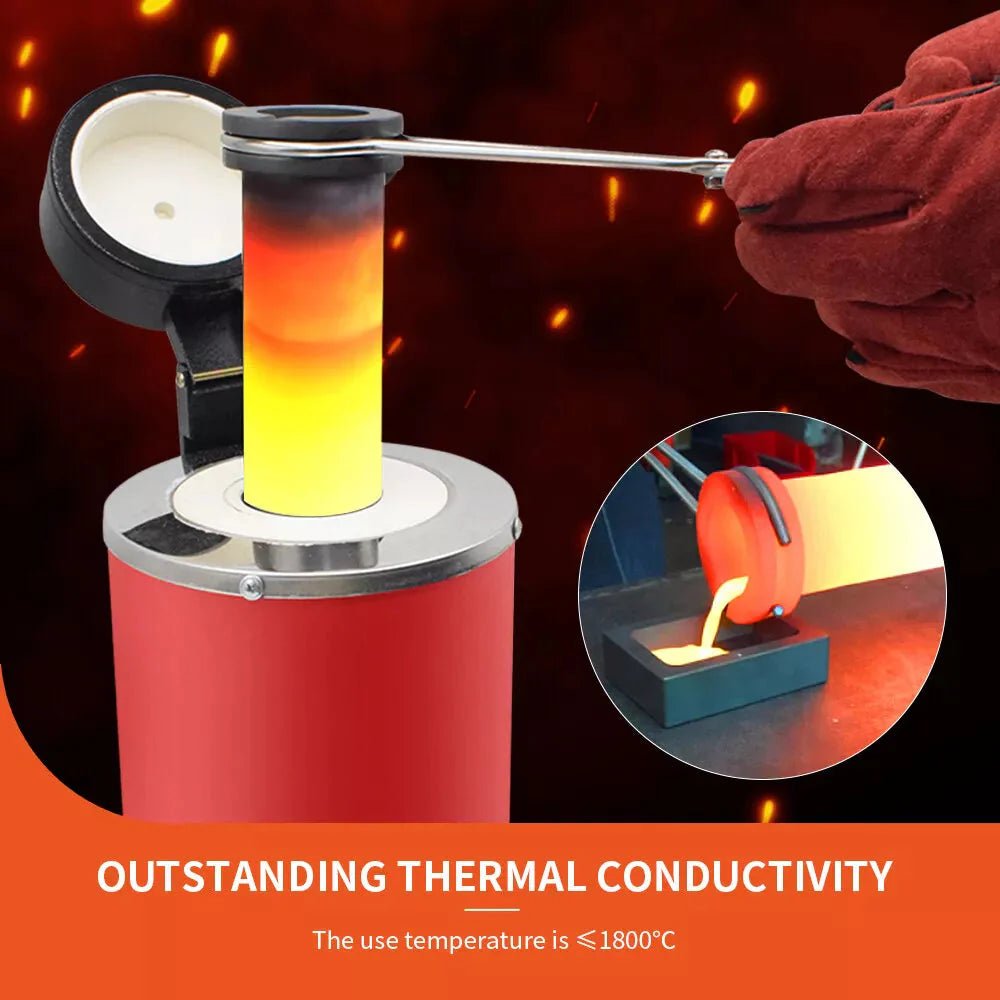 Dream Mat - 1KG/2KG/3KG High - Purity Graphite Crucible for Electric Melting Furnace – Smelting Gold, Silver, Copper & More - Gold Refining - Prospectors Dream