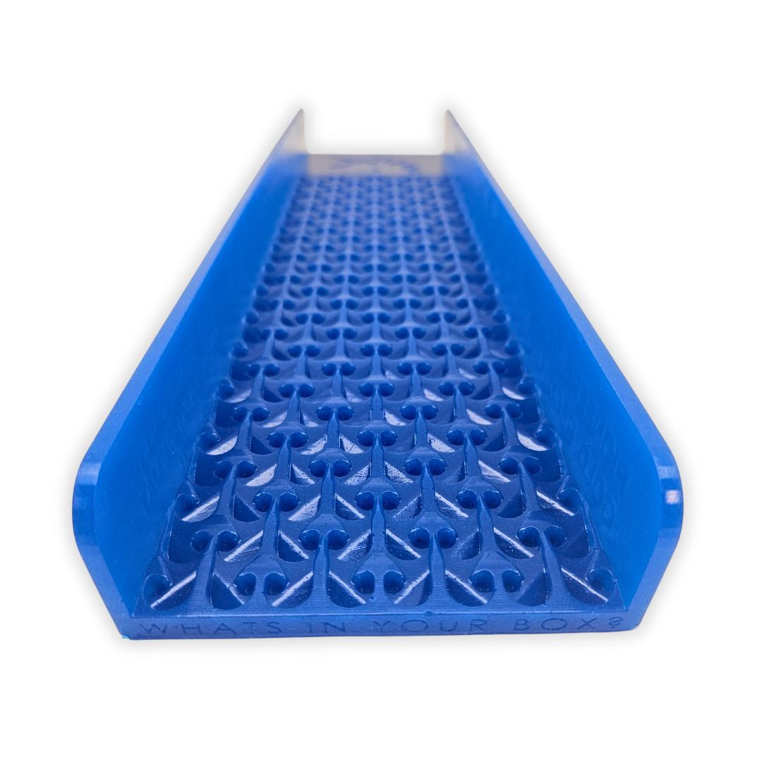 Dream Mat 4x16 Adventure Gold Sluice Box No-Flare. Blue. Bottom facing.