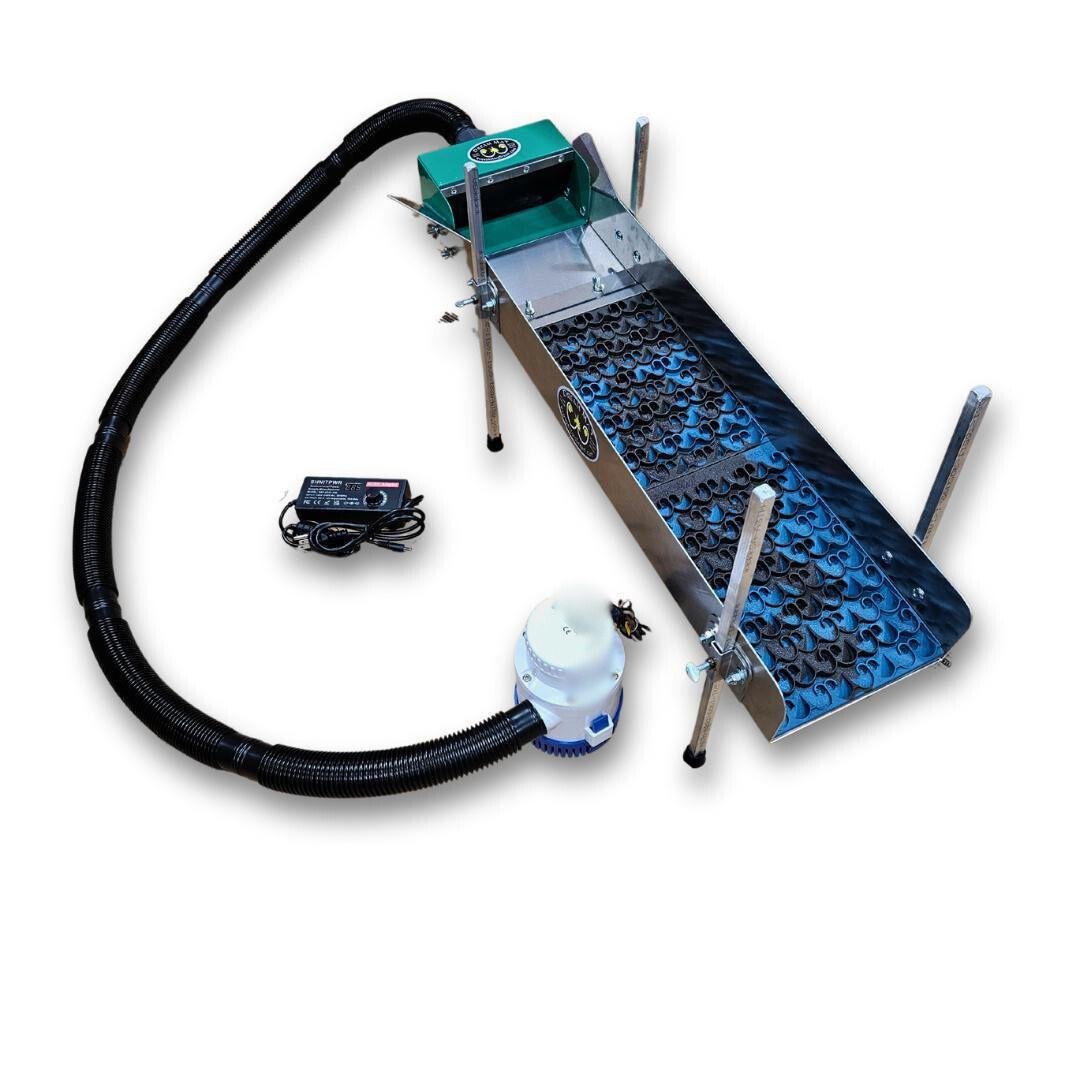 Dream Mat - 8X35 Power Sluice Box Kit with Dream Mat + 18" leg Kit | Gold Prospecting Equipment - Gold Highbanker - Prospectors Dream