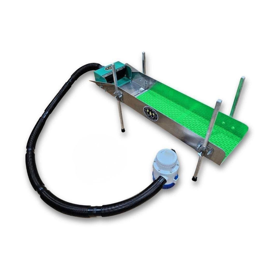 Dream Mat - 8X35 Power Sluice Box Kit with Dream Mat + 18" leg Kit | Gold Prospecting Equipment - Gold Highbanker - Prospectors Dream