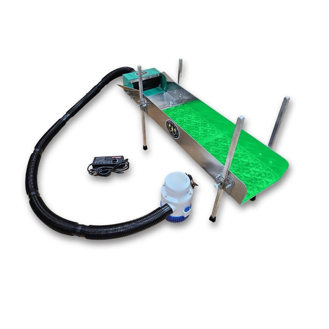 Dream Mat - 8X35 Power Sluice Box Kit with Dream Mat + 18" leg Kit | Gold Prospecting Equipment - Gold Highbanker - Prospectors Dream