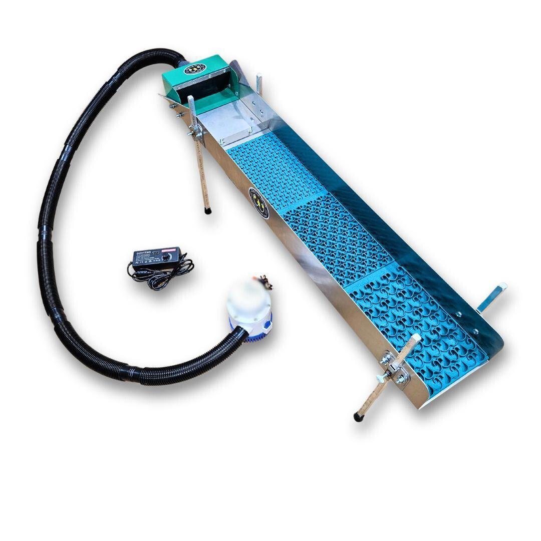 Dream Mat - 8X47 Power Sluice Box Kit with Dream Mat + 18" leg Kit | Gold Prospecting Equipment - Gold Highbanker - Prospectors Dream