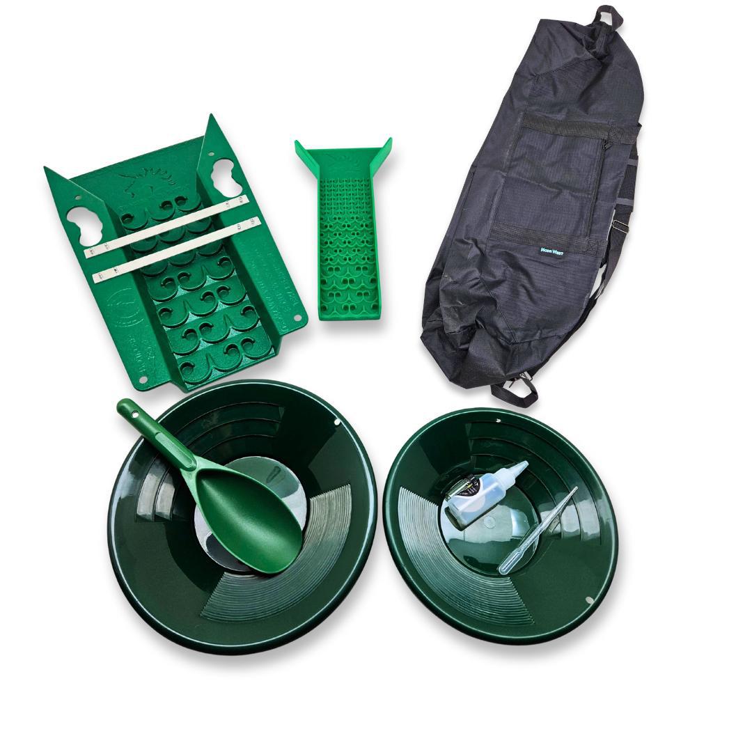 Dream Mat - 9 - Piece Expedition Gold Prospecting Kit - Gold Pan Kit - Prospectors Dream