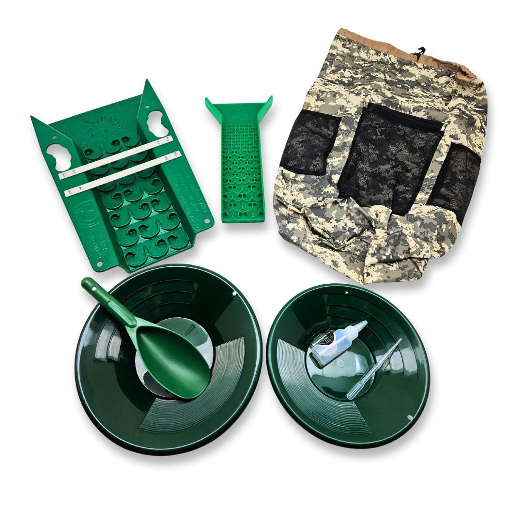 Dream Mat - 9 - Piece Expedition Gold Prospecting Kit - Gold Pan Kit - Prospectors Dream