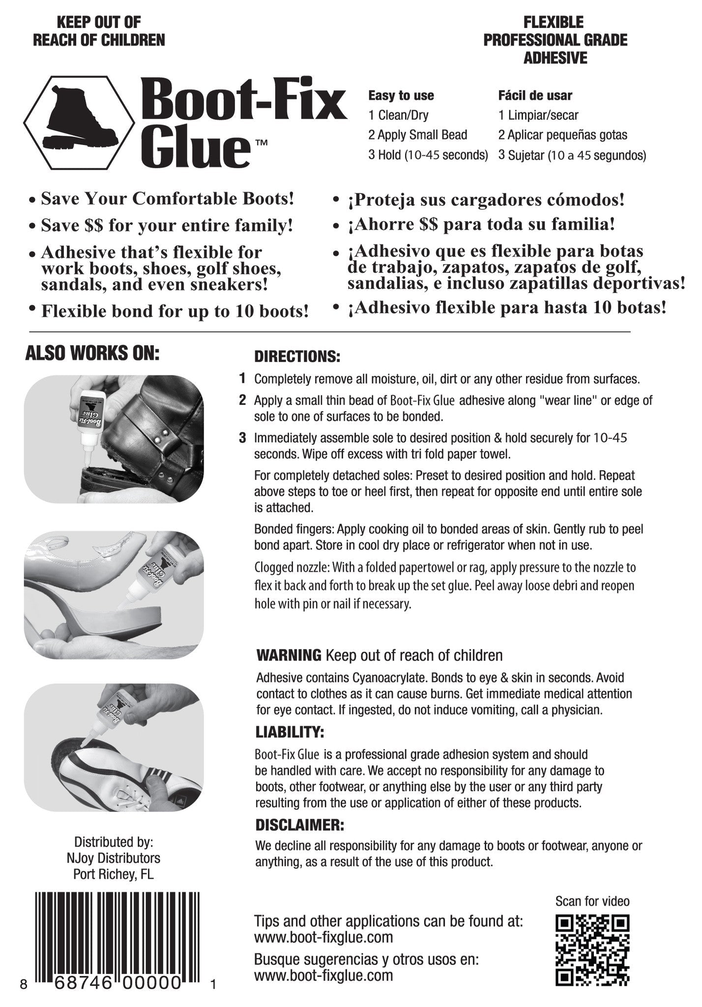 Dream Mat - Boot - Fix Shoe Glue – Professional Grade Shoe Repair Adhesive (20g) - Adhesive - Prospectors Dream