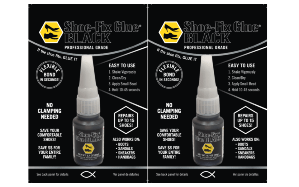 Dream Mat - Shoe - Fix Glue BLACK: Professional Grade Shoe Repair Glue For Shoes, Sandals and more - Adhesive - Prospectors Dream
