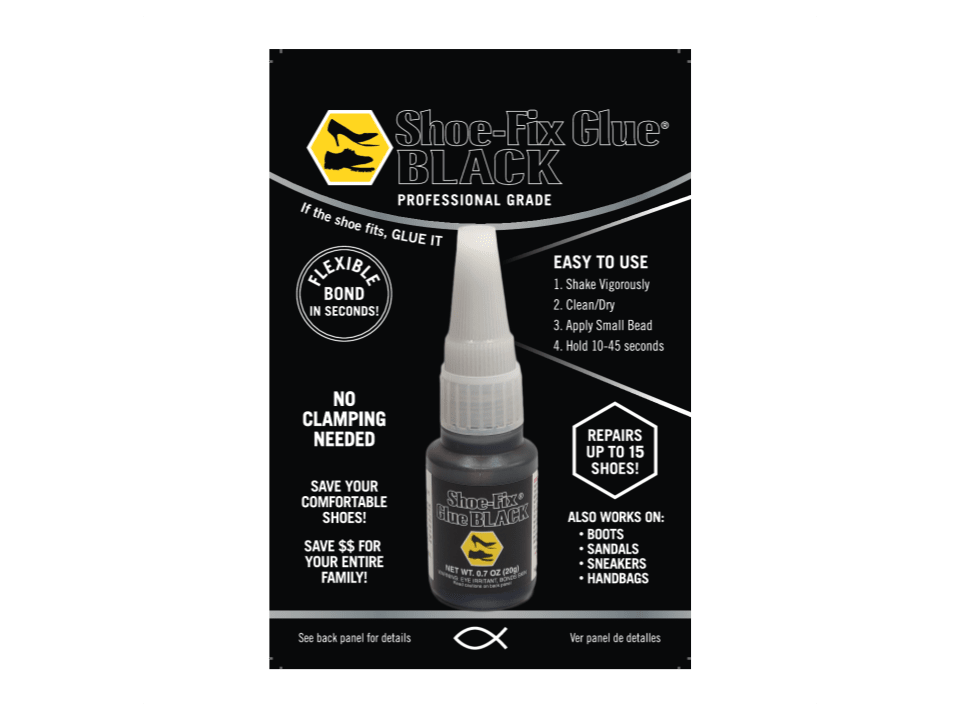 Dream Mat - Shoe - Fix Glue BLACK: Professional Grade Shoe Repair Glue For Shoes, Sandals and more - Adhesive - Prospectors Dream
