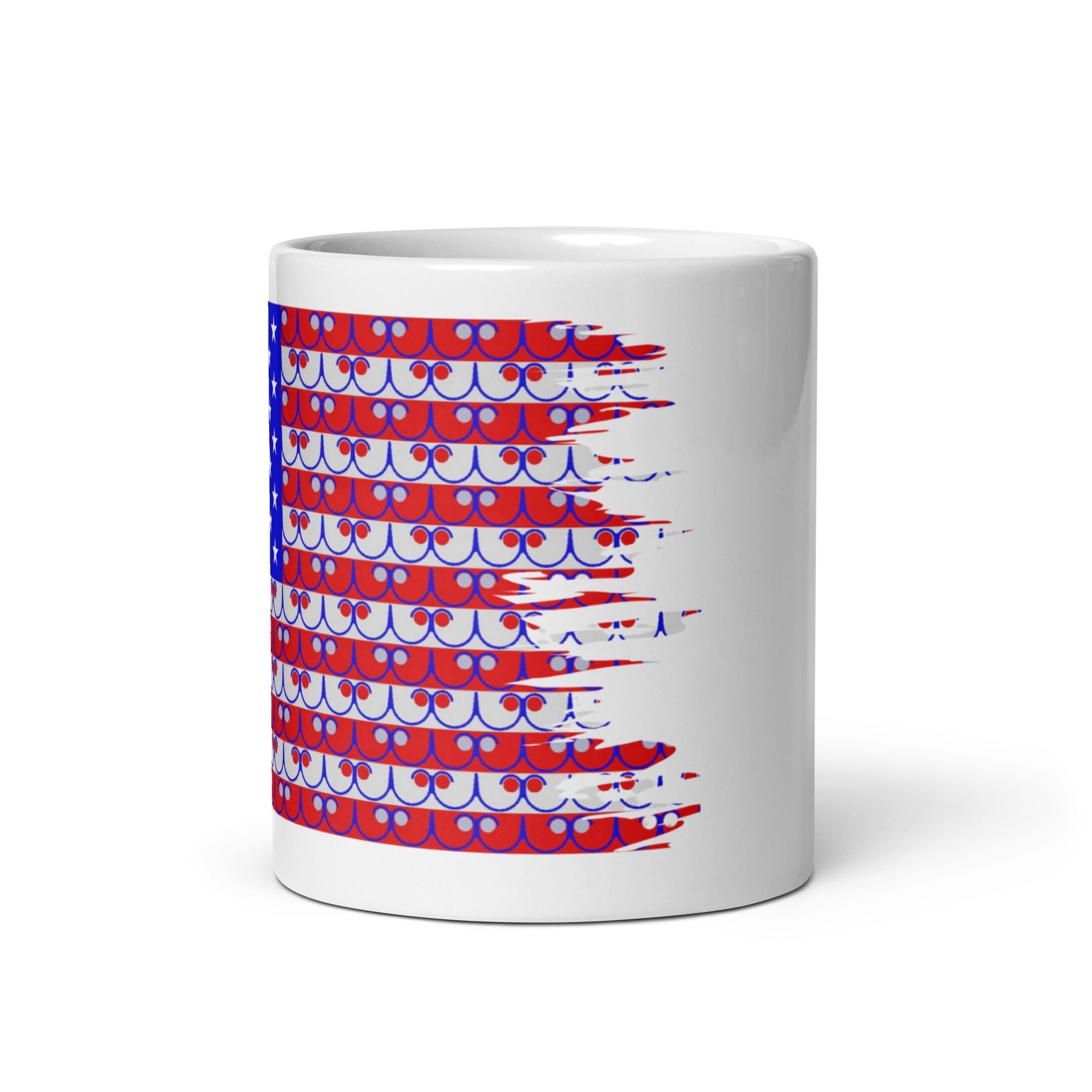 Dream Mat - Unicorn American Flag - White glossy mug - Prospectors Dream