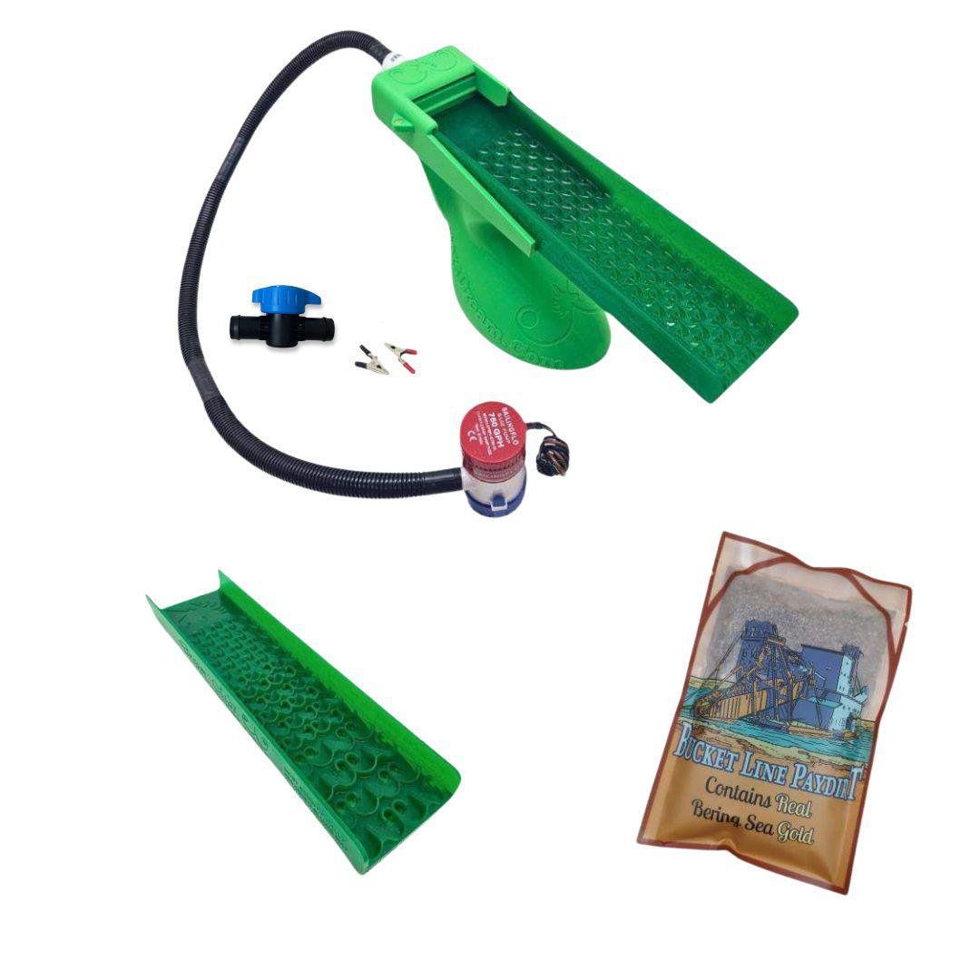Dream Mat - Bering Sea Paydirt Bundle - The Boss Clean Up Sluice Kit - Combo + Micro - Gold Sluice Box - Prospectors Dream