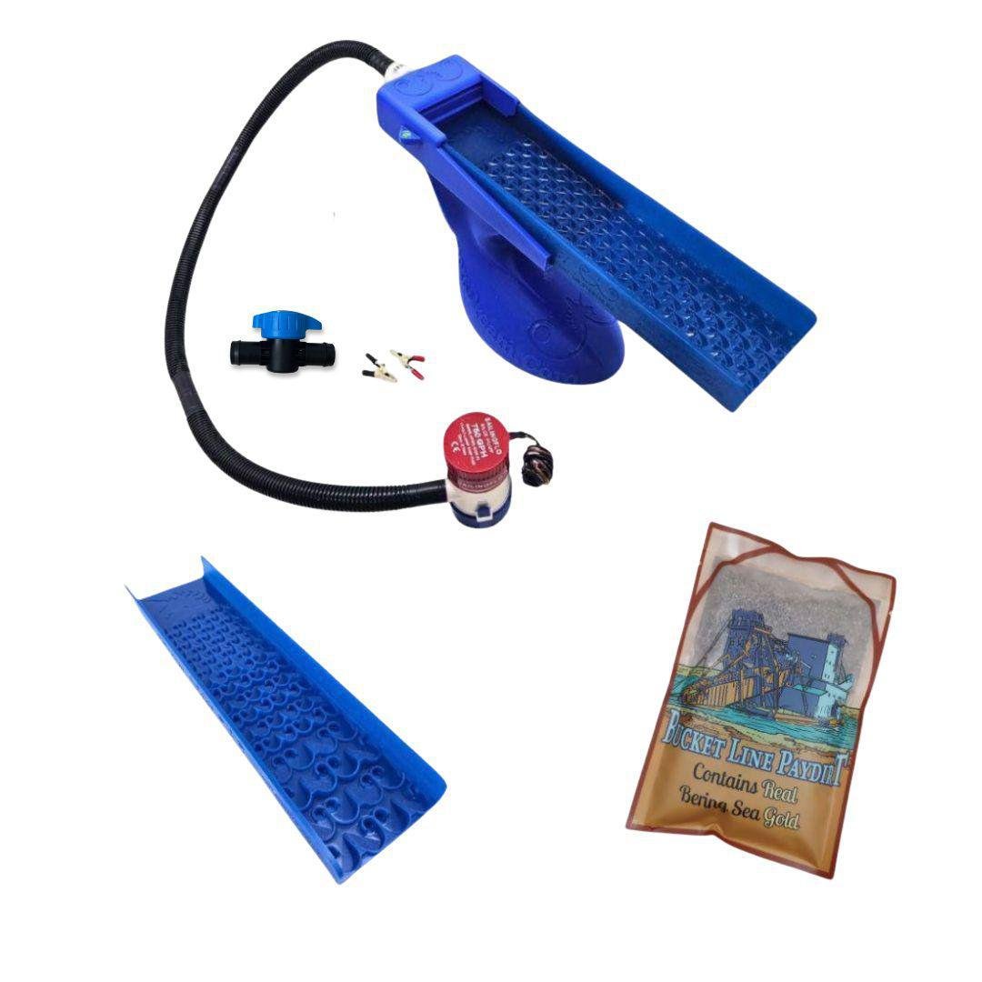 Dream Mat - Bering Sea Paydirt Bundle - The Boss Clean Up Sluice Kit - Combo + Micro - Gold Sluice Box - Prospectors Dream